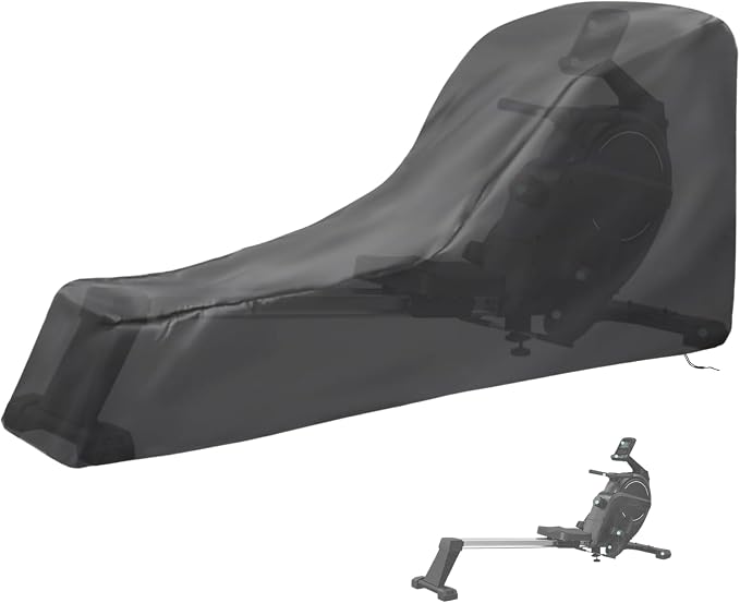 Rowing Machine Cover, Rower Outdoor Cover for Concept 2 Rowing Machine Waterproof Row Machine Cover for Hydrow Rowing Machine, Dustproof Fitness Equipment Protective Cover