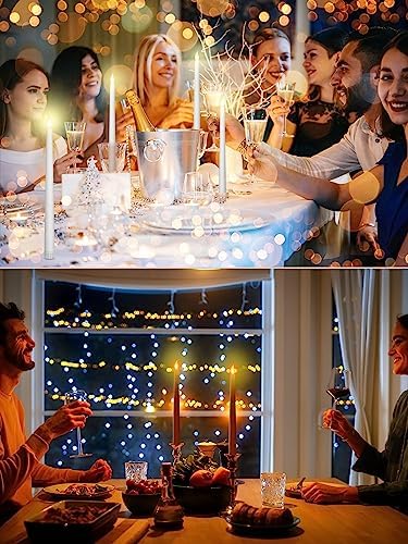 Treela Battery Operated LED Taper Candles,Basic,11 Inch,White - Image 5