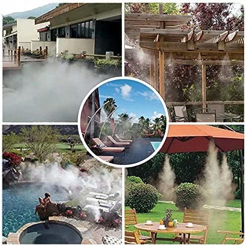 Pre-Assembled Misting Kit, 75FT Misting Line + 27 Brass Mist Nozzles + Brass Adapter(3/4") Outdoor Mister for Patio, Garden, Greenhouse, Trampoline, Sprinkler