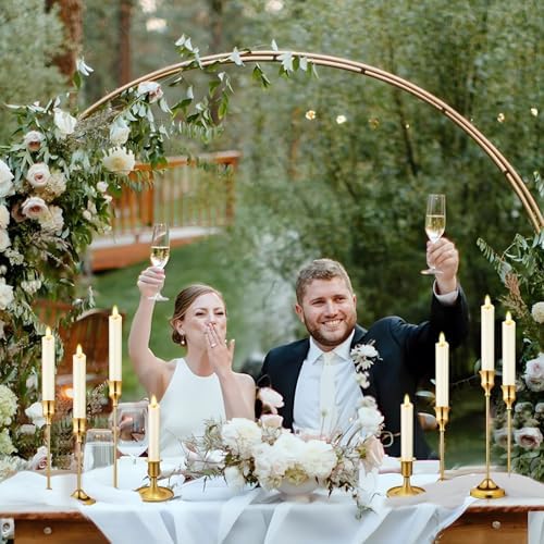 KSWING Upgraded Real Wax Short LED Flameless Taper Candles with Remote, 6 PCS White Candlesticks Battery Operated 3D Flickering - 6" Realistic Fake Candle Sticks for Home/Wedding/Fireplace Xmas Decor - Image 5