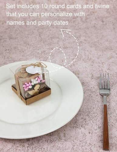 10 Pcs Handmade Wooden Tea Candle Holders, Baptism Gift,Christening Gift, Gender Reveal Guest Favors with Personalized Tags, Adult Baptism.(Light-Pink) - Image 6