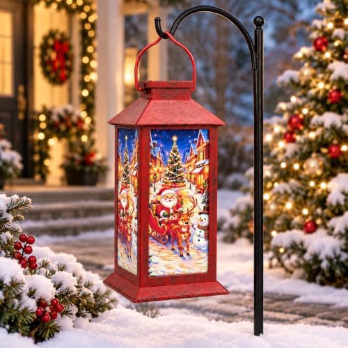 Christmas Solar Lanterns Outdoor Waterproof, Hanging Lights Garden Decor by Unknown