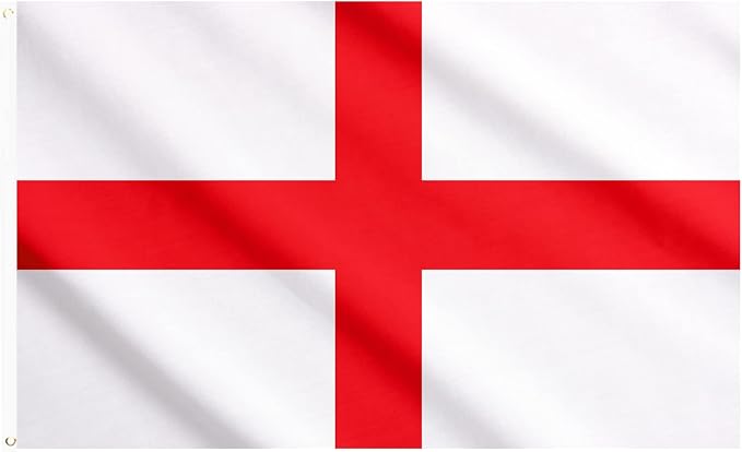AhfuLife England Flag St Georges Flag 3 x 5 Ft, Large English Flags for Outside - Double Side with Brass Eyelets for Olympic Party Decorations, Bar Garden Street Decoration Indoor Outdoor