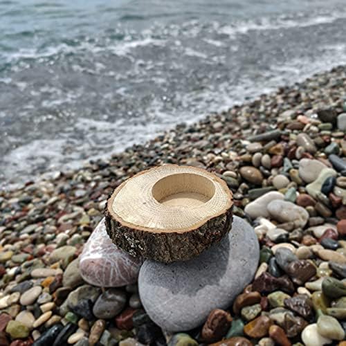 Wooden Tealight Candle Holder - 50 Adorable Thank You Gifts, Perfect for Wedding Favors, Ideal Rustic Decor Piece and Party Decoration - Customize and Gift (50, Undecorated) - Image 7