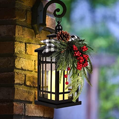 WOKEISE Metal Christmas Vintage Candle Lanterns with LED Light - Image 3