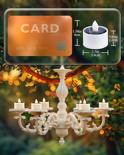 Homemory 16-Pack Solar Tea Lights Outdoor Waterproof, Dusk to Dawn Candles - Image 5