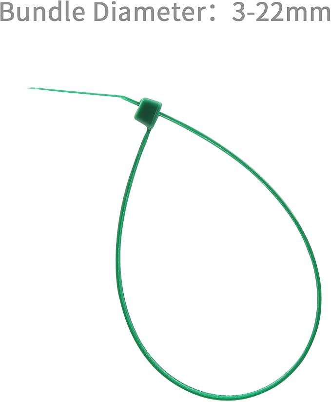 XINGO 1000 PCS 4 inch Garden Green Zip Ties, 18lb Strength, Small Tie Wraps Self-Locking Nylon Zip Ties for Indoor and Outdoor Use (Dark Green)