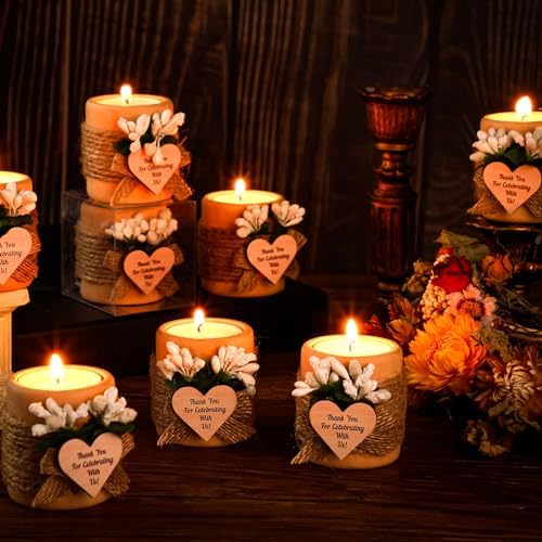 MTLEE 1 Pack Wooden Tealight Candle Holder Kit Guest Gifts, Farmhouse - Image 5