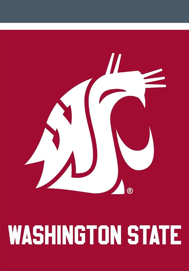 Briarwood Lane House Flag 40x28 For Outdoor Washington State Cougars NCAA Licensed House Flag