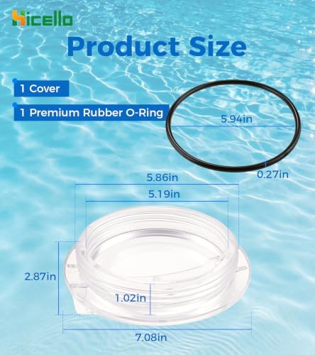 SPX3100D Strainer Cover Compatible with Hayward Super II SP3000 | Transparent Threaded Polycarbonate Pump Lid Replacement for SP3007 SP3010 SP3015 SP3020 SP3025 SP3030