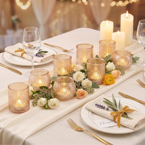 16 Pcs Gold Votive Candle Holders- Gold Centerpieces for Tables, Assorted Tealight Candle Holders for Wedding Table Decor, Rehearsal Dinner, Engagement, Birthday Party Decorations - Image 5