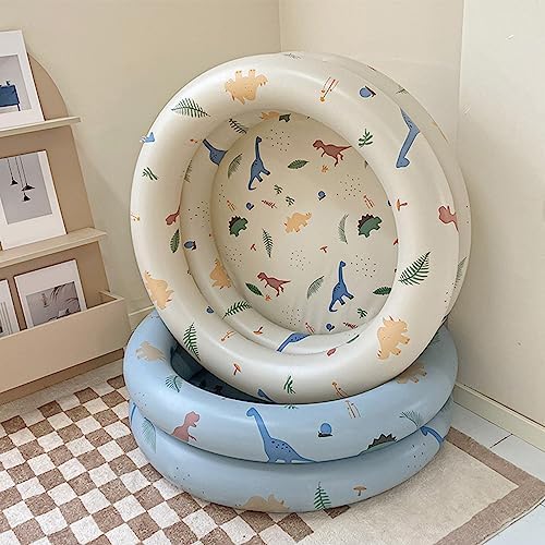Inflatable Pool Baby Retro Blow Up Swimming Pool Family Cute Thickened Water Pool (Blue)