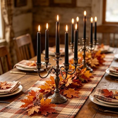 20-Pack Black Taper Candles Unscented, 10 Inch Tall Dinner Table Candlesticks for Halloween Gothic Centerpieces, Bulk Tapered Candles Long Burning Smokeless Dripless, Decorative Candle for Home Decor - Image 4