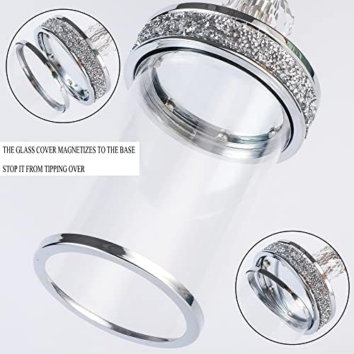 Candle Holder for Pillar Candle, Pillar Candle Holders for Wedding, Coffee Dining Table, Christmas, Table Centerpieces, Home Décor ZXC048D (1 Crystal Ball) - Image 4