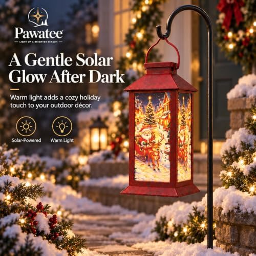 Christmas Solar Lanterns Outdoor Waterproof, Hanging Lights Garden Decor - Image 2