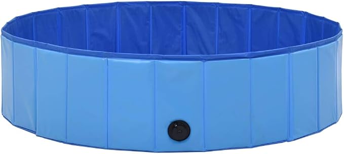 vidaXL Foldable Dog Swimming Pool PVC Animal Pet Folding Red/Blue Multi Sizes