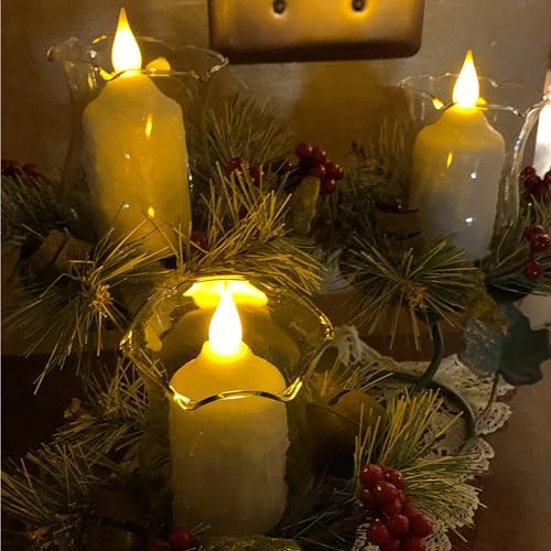 4E's Novelty Clear Glass Votive Cups with Peg - Pack of 6 - Tulip Votive for Candelabra Candle Holder, Home Interior Candle Sconce Glass Replacement Parts, Shabbat Candle Oil Lamp (3.25" Tall) - Image 3