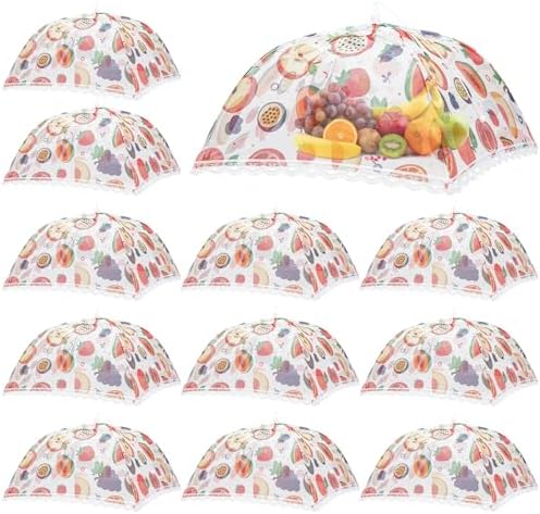 12 Pcs Mesh Food Covers for Outside Pop-up Tents, Fruit by Yiyiring