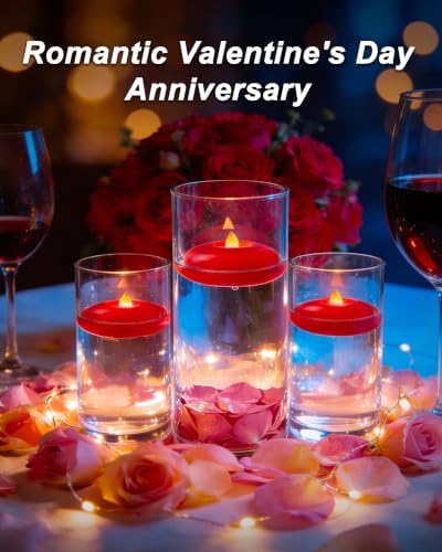Homemory 12Pack 3" Red Flameless Floating LED Candle, Waterproof Tealight - Image 4