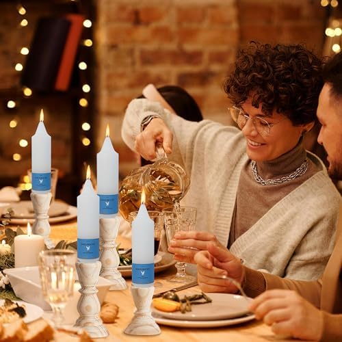 Unscented Taper Candles Dripless Classic White 5INCH Smokeless Short Taper Candles for Dinner Weddings Home Décor - Image 4