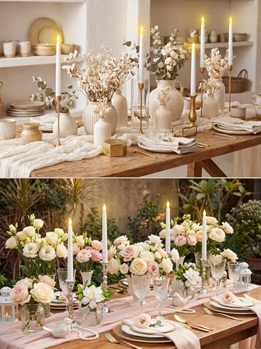 Treela Battery Operated LED Taper Candles,Basic,8 Inch,White - Image 4