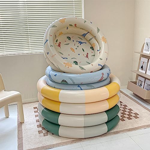 Inflatable Pool Baby Retro Blow Up Swimming Pool Family Cute Thickened Water Pool (Green Stripe)