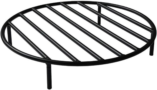 onlyfire Heavy Duty Round Fire Pit Grate 30 Inch - Steel Log Grate with High-Temp Coating & Removable Legs, 3.5" Tall Wood Burning Grate for Outdoor Fireplace, Camping, BBQ