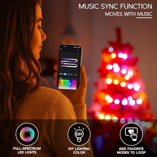 Orange 3ft Christmas Tree with Lights, Halloween 36inch Artificial Small Tree Mini Table Top Decorations, Xmas Desk Tree with 80 Color Lights, 200 Branch, Holiday Decor for Home,Indoor Office Tabletop - Image 3