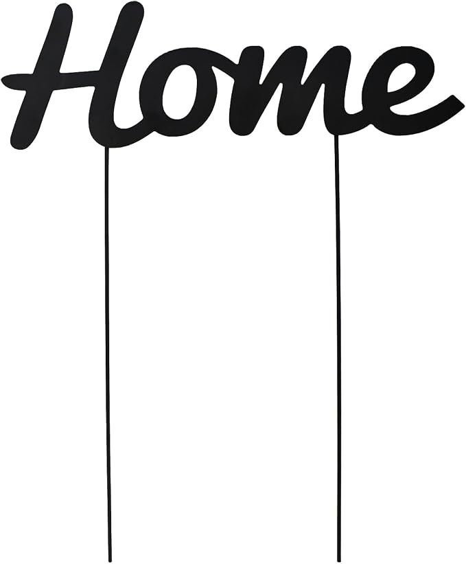Metal Letter Welcome Yard Sign with Stake Outdoor Decorations Garden Lawn Front Porch Outside Letter Yard Sign Garden Stake Decor (Home)