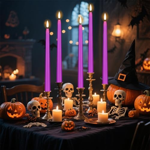 Wondise Halloween Flameless Taper Candles with Remote & Timer - Image 5