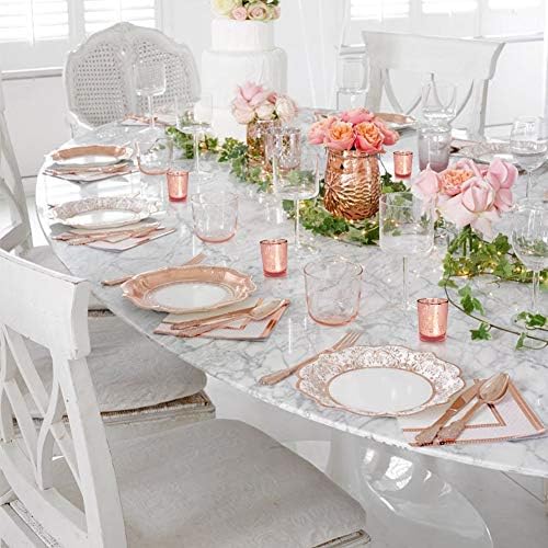 Volens Rose Gold Votive Candle Holders Bulk, Mercury Glass Votives 12 Pack - Image 5