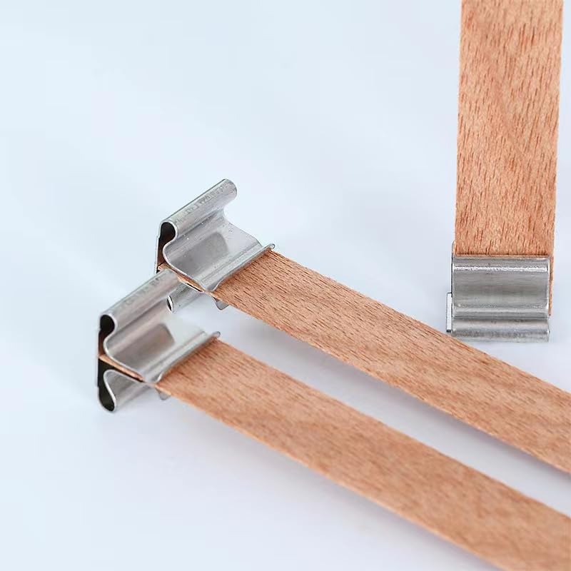 500 PCS Wick Clip for Candle Making Wood Wick Holder Base Universal Wood Wick Clips Wooden Wicks Bases Metal Candle Wick Holders (Square)（Wicks not Included） - Image 3