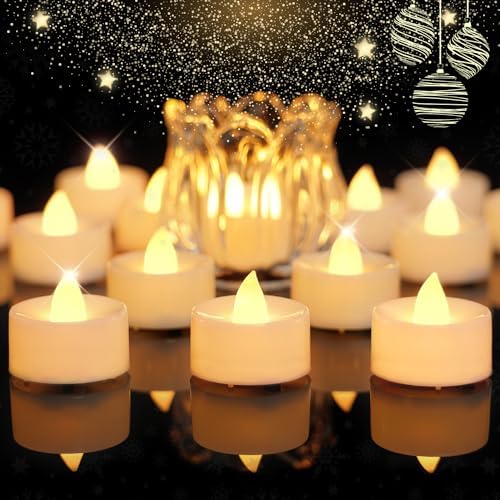 BEICHI 24Pack Flameless LED Tealights Candles with Timer, 6H Timer Built-in by BEICHI