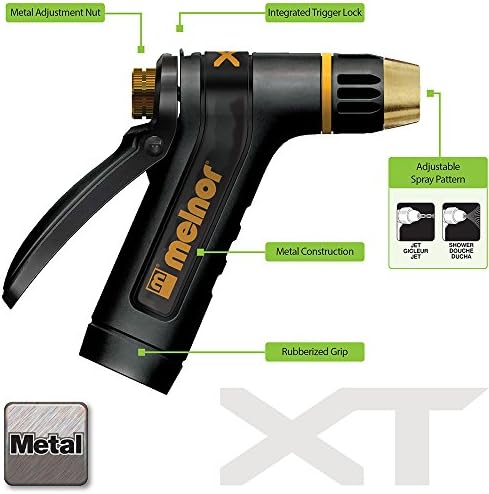 Melnor 65084-AMZ XT Metal Rear Trigger Nozzle with QuickConnect Product Adapter Set, Adjustable Tip - Image 2