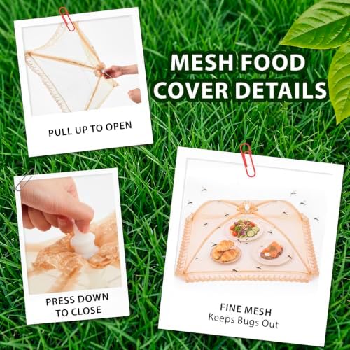 LemonRoad 6 Pcs Extra Large Mesh Food Covers, Rectangle, 28x20inch - Image 3