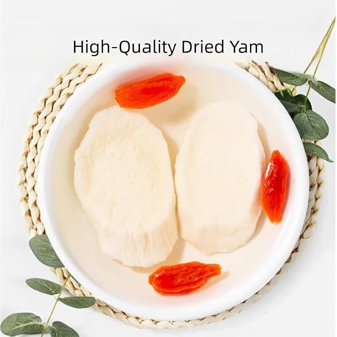 Chinese Yam Slices- Pure Natural Chinese Herbal Medicine-Dried Sliced Tiegun Shan Yao 8.81oz/250g Used for making soup-Brewing tea-铁棍山药片 (Yam Slices)