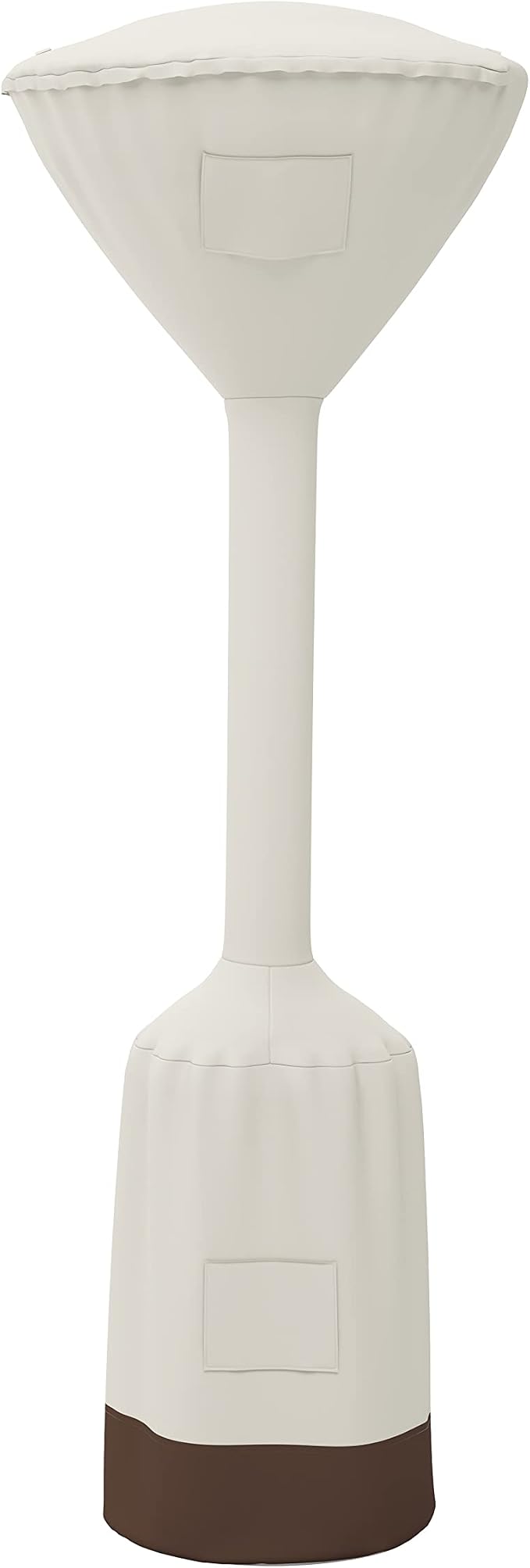 Amazon Basics Outdoor Wind-Resistant Patio Heater Cover, Water-Resistant, Snow-Resistant, Weather Resistant, Easy to Put On, Tan, 36" x 18.5" x 95"