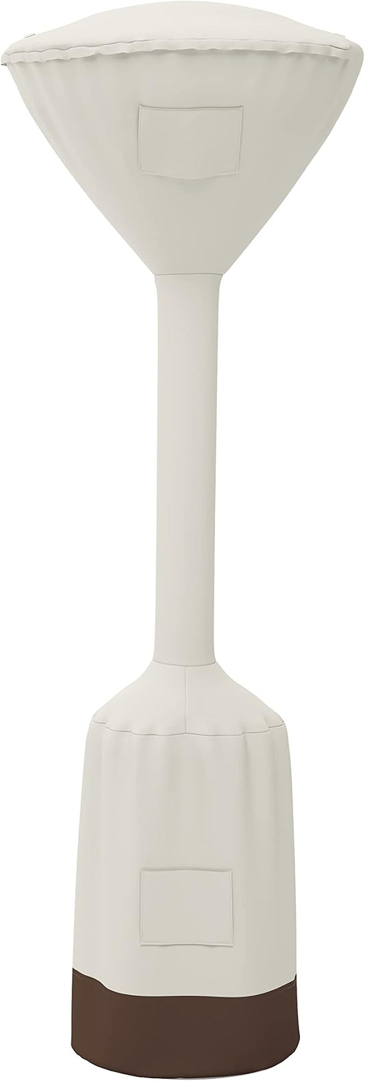 Amazon Basics Outdoor Wind-Resistant Patio Heater Cover, Water-Resistant, Snow-Resistant, Weather Resistant, Easy to Put On, Tan, 36" x 18.5" x 95"