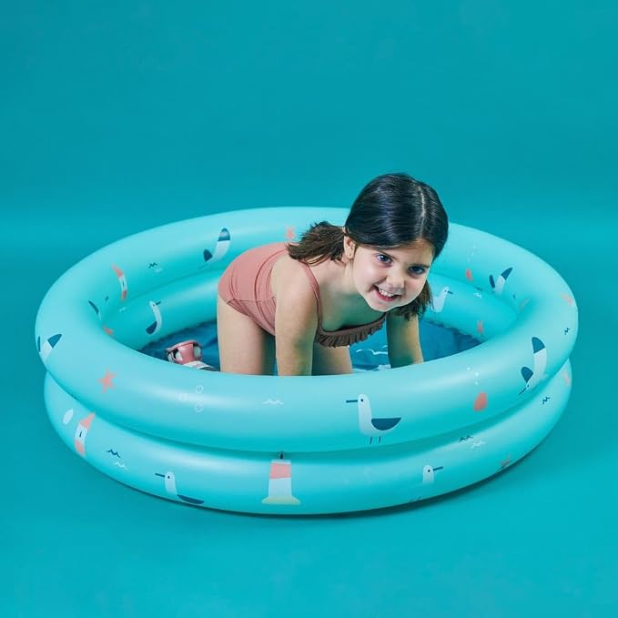 Miniland Inflatable Baby Pool Lighthouse 100 cm - Children's Pool for Outdoor Use | Compact, Lightweight and Easy to Transport | Ideal for Garden, Beach or Patio | Summer and Water Fun