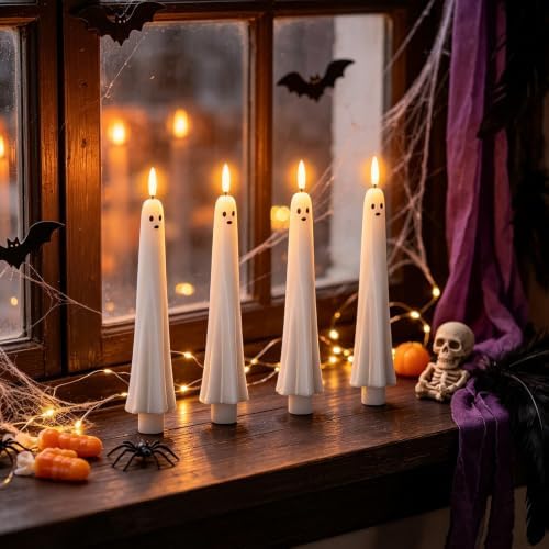 Ghost Flameless LED Taper Candles Battery Operated Remote Timer - Image 5