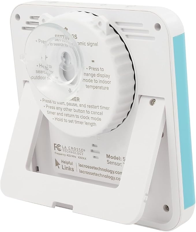 La Crosse Technology 515-1912 Splash-Proof Shower Cube Atomic Clock with Temperature & Humidity