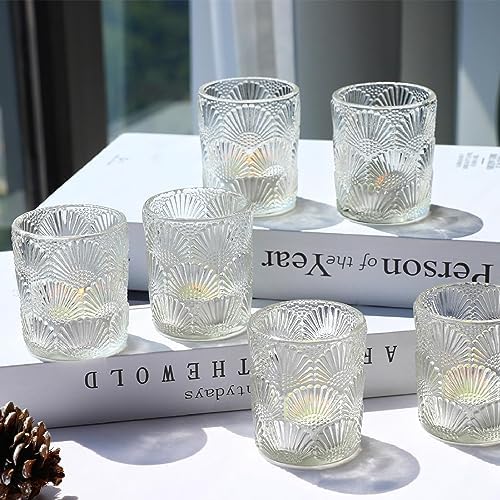 Woho 24pcs Clear Votive Candle Holders, Glass Tea Lights Candle Holder for Wedding Table Centerpiece, Vintage Tealight Candle Holder Decor for Anniversary, Bridal Shower Christmas Party - Image 3