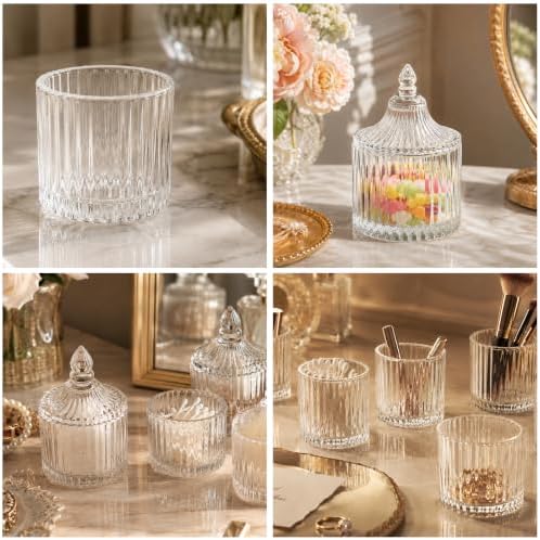 STARVAST 16 Pack Clear Glass Votive Candle Holders with Lids, 2.4×3.7In - Image 6