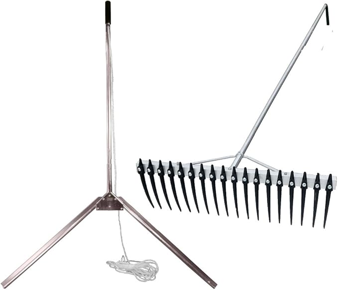 Lake Weed Cleanup Kit Aquatic Lake & Pond Weed Cutter 49" Razor Sharp Aquatic Lake Weed Cutter and RakeZilla Heavy Duty Lake Rake with Long Tines - Beach/Shoreline Cleaning Package