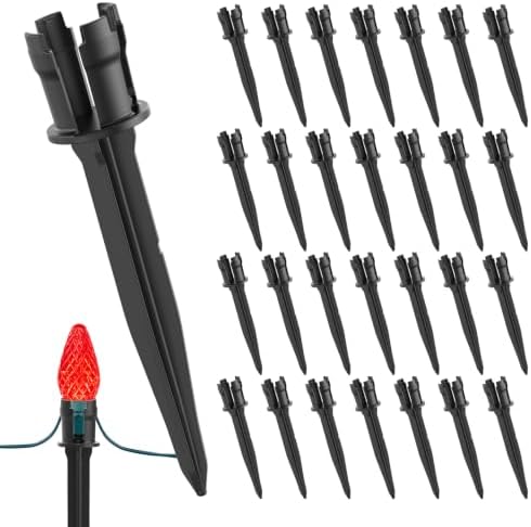 200-Pack 5.5 Inch Christmas Light Yard Stakes for C7 C9 Christmas Lights by Minetom