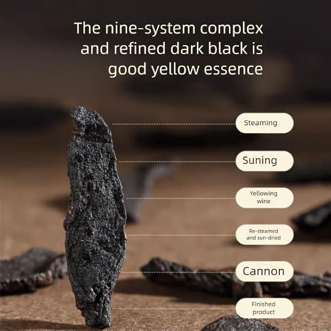 Rhizoma Polygonati - Pure Natural Chinese Herbal Medicine-黄精 8.81oz/250g 制黄精 九蒸九晒 熟黄精茶Used for making soup-Brewing tea- (Huang Jing)