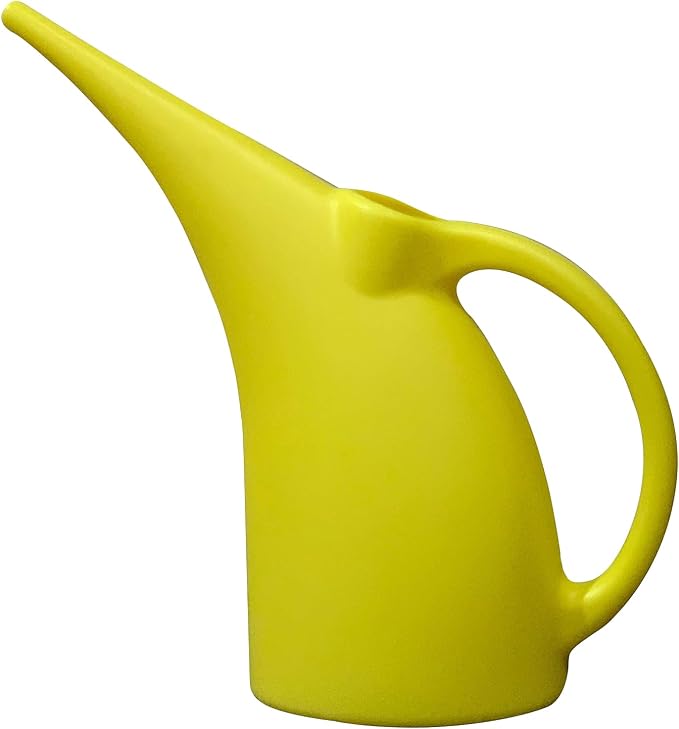 KP KOOL PRODUCTS Watering Can 1/2 Gallon - Small Watering Can for Indoor Plants - Outdoor Watering Can - Yellow Plant Waterer - Plastic Watering Can for Garden - 1 Pack
