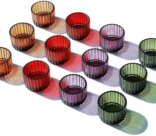 VOHO 24pcs Multicolor Votive Candle Holders for Centerpiece Decorations by VOHO