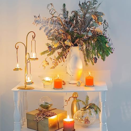 10 Hour Orange Votive Candles for Weddings Party Halloween Fall and Emergency, Set of 36 Unscented Bulk Candles for Restaurants and Home Decoration - Image 5