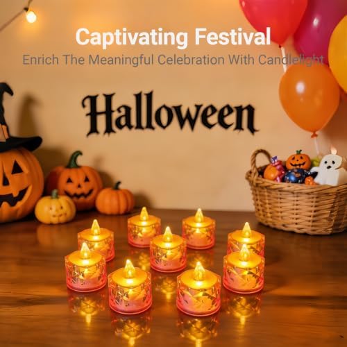 12pcs Flameless Candle Battery Operatted, Pink, Led Crystal Candle Lights, 100+Hours Fake Electeic Tealight Candles for Votive Valentines Anniversary Wedding Christmas Table Decorations - Image 5